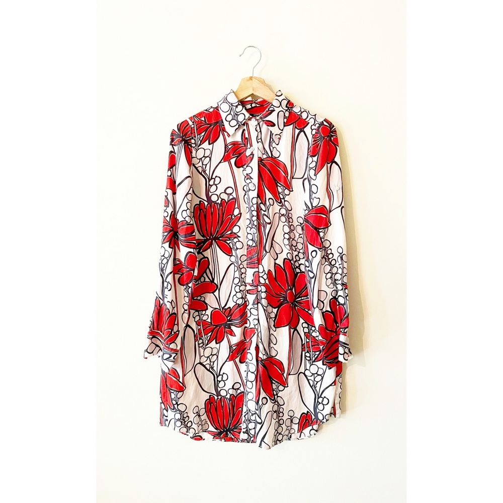 J. Crew Silk Floral Shirt Dress